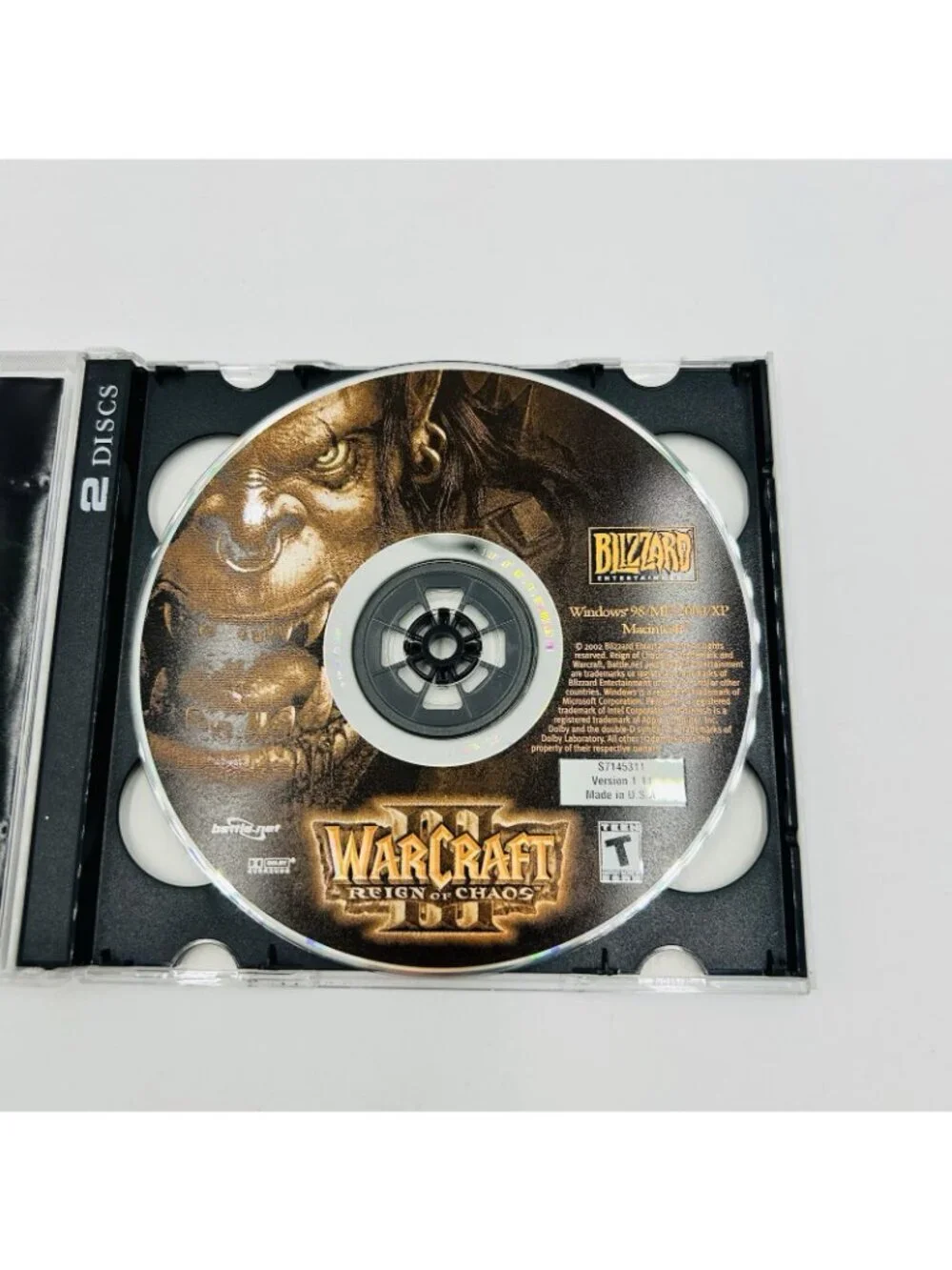 WarCraft III Battle Chest (PC, 2003) - Game W/ Key 2-Discs